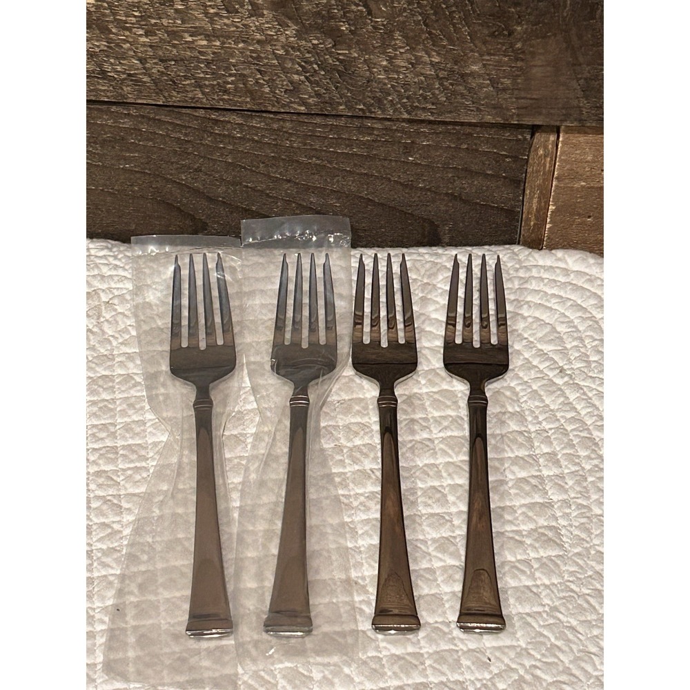 Mikasa‎ HARMONY FROST Set of 4 Salad Forks 7 1/2" Stainless 18/10 Flatware